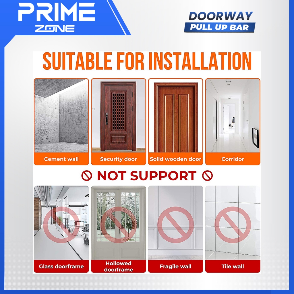 DISKON BODYMASTER DOOR CHIN UP - PULL UP BAR PINTU GYM FITNESS