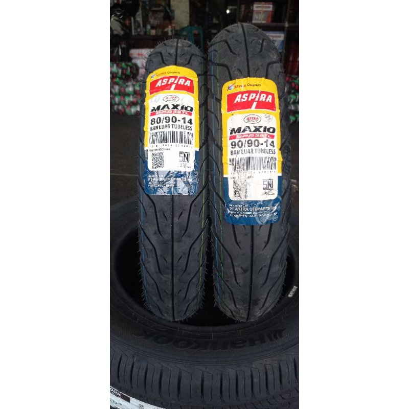 Ban luar Tubles Motor Beat Vario Mio Spin ASPIRA MAXIO : 80/90-14, 90/90-14