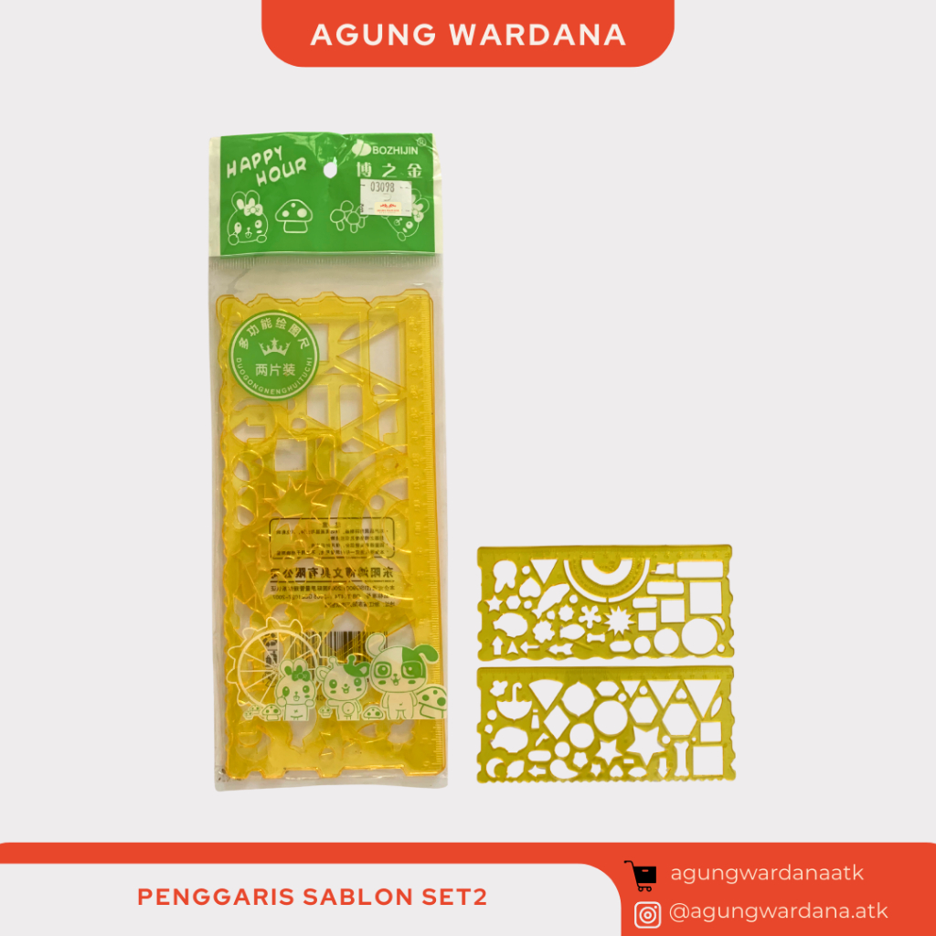 

PENGGARIS SABLON SET ISI 2 / PENGGARIS BENTUK