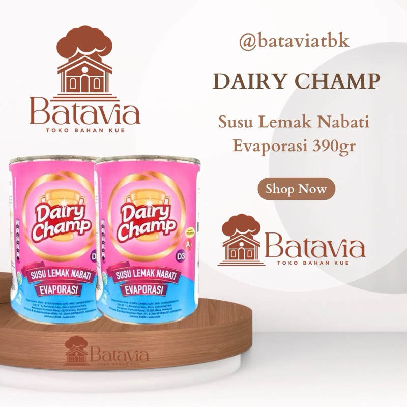 

Dairy Champ Susu Lemak Nabati Evaporasi 390gr