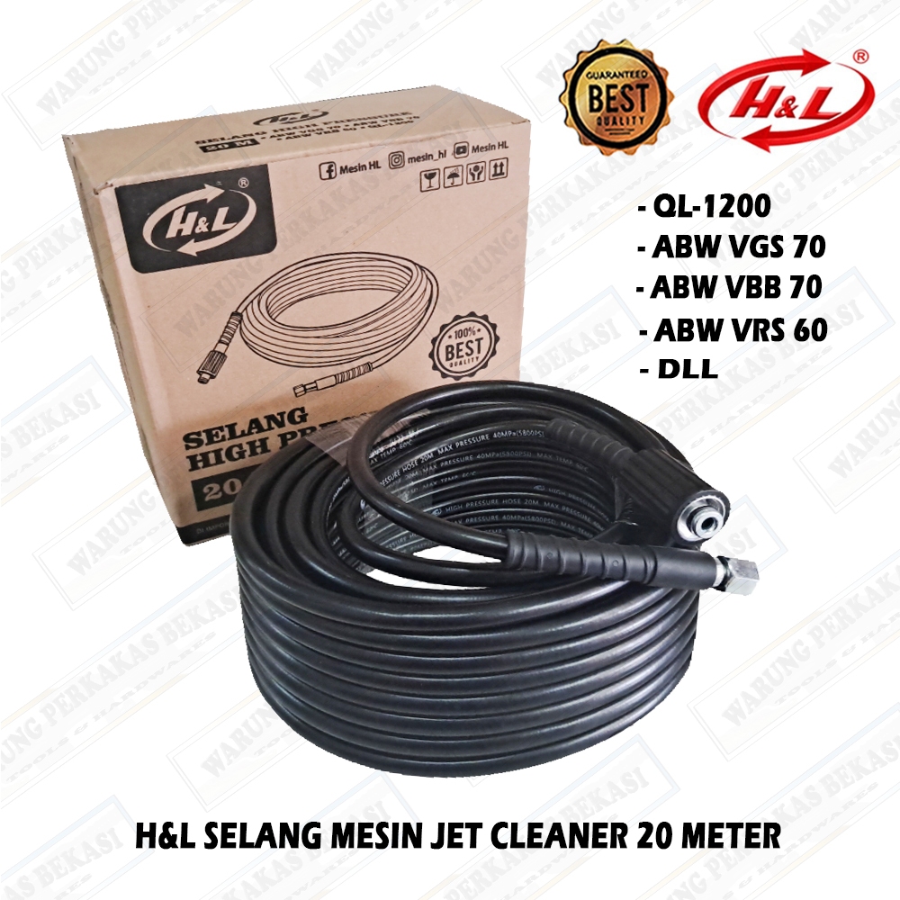 H&L 5M 10M 15M 20M Selang Jet High Pressure Cleaner For Mesin Cuci Steam Semprotan Panjang 5 10 15 2