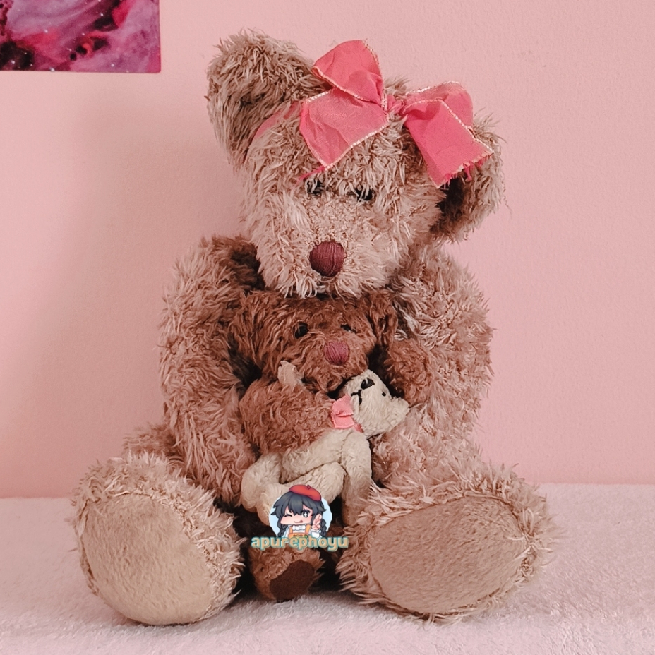 Boneka Beruang Russ Berrie & Co Marmie Trio of Bears Mommy and Baby Bears Teddy Bear Plush