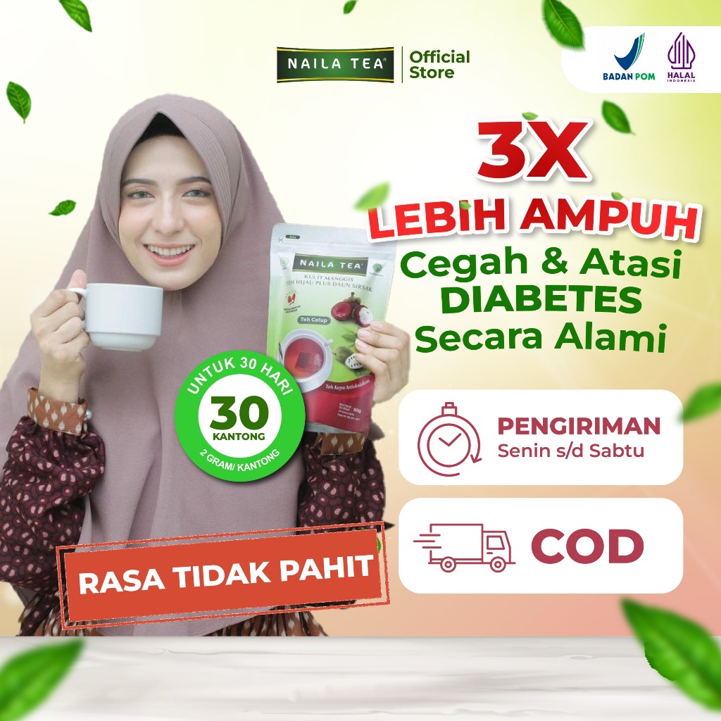 

Naila Tea Paket 3 - Teh Herbal Diabetes | Bantu Kontrol Gula Darah Tinggi Secara Alami