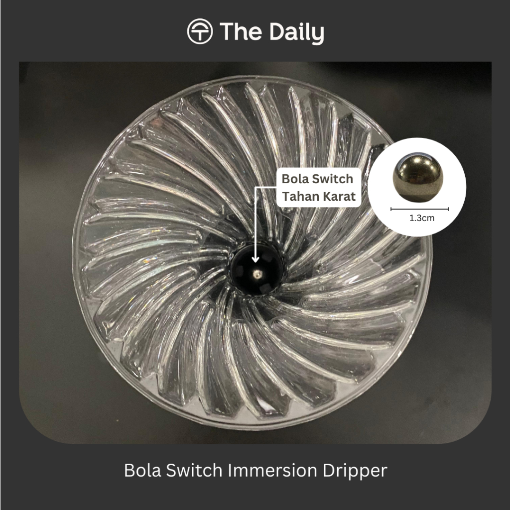Stainless Steel Ball Switch Immersion Dripper - Bola Switch untuk Immersion Dripper
