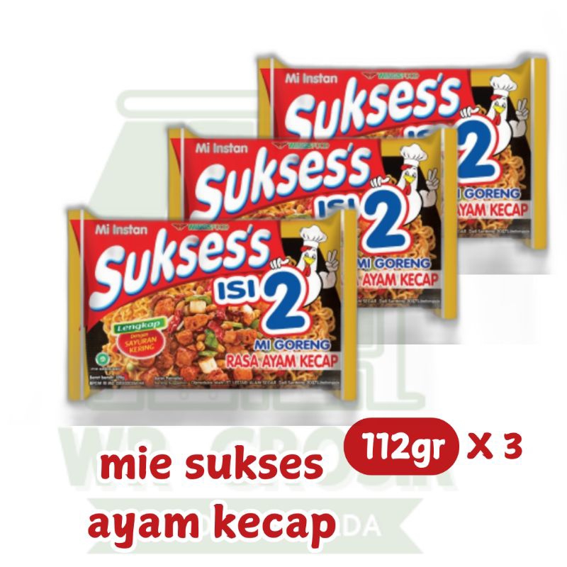 

Mi Instan Sukses' Isi 2 Rasa Ayam Kecap 112gr x 3