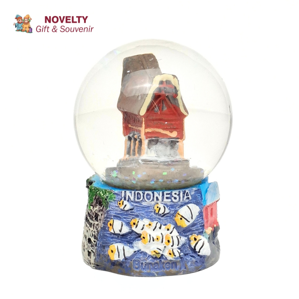 Souvenir snow globe bola air Sulawesi oleh-oleh dari Negara  Indonesia