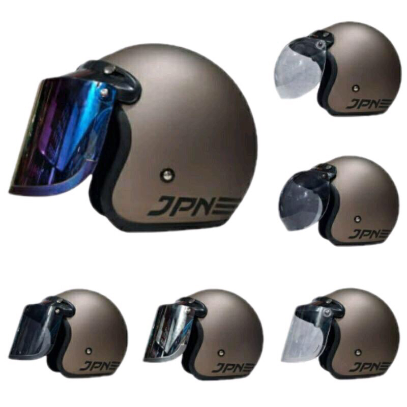 Helm JPN Original Granito doff set kaca