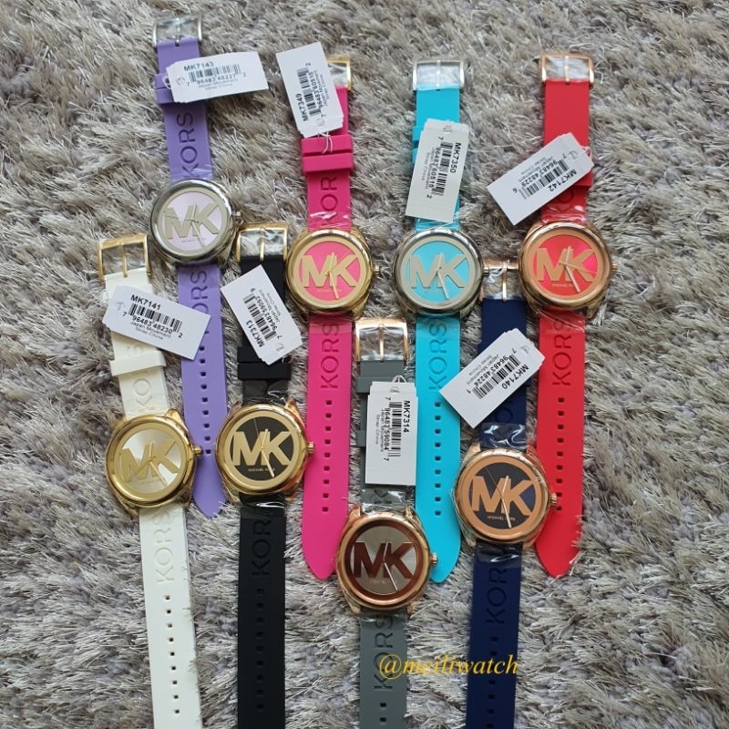 JAM TANGAN WANITA MK RUBBER MK7140, MK7141, MK7142, MK7143, MK7313, MK7314