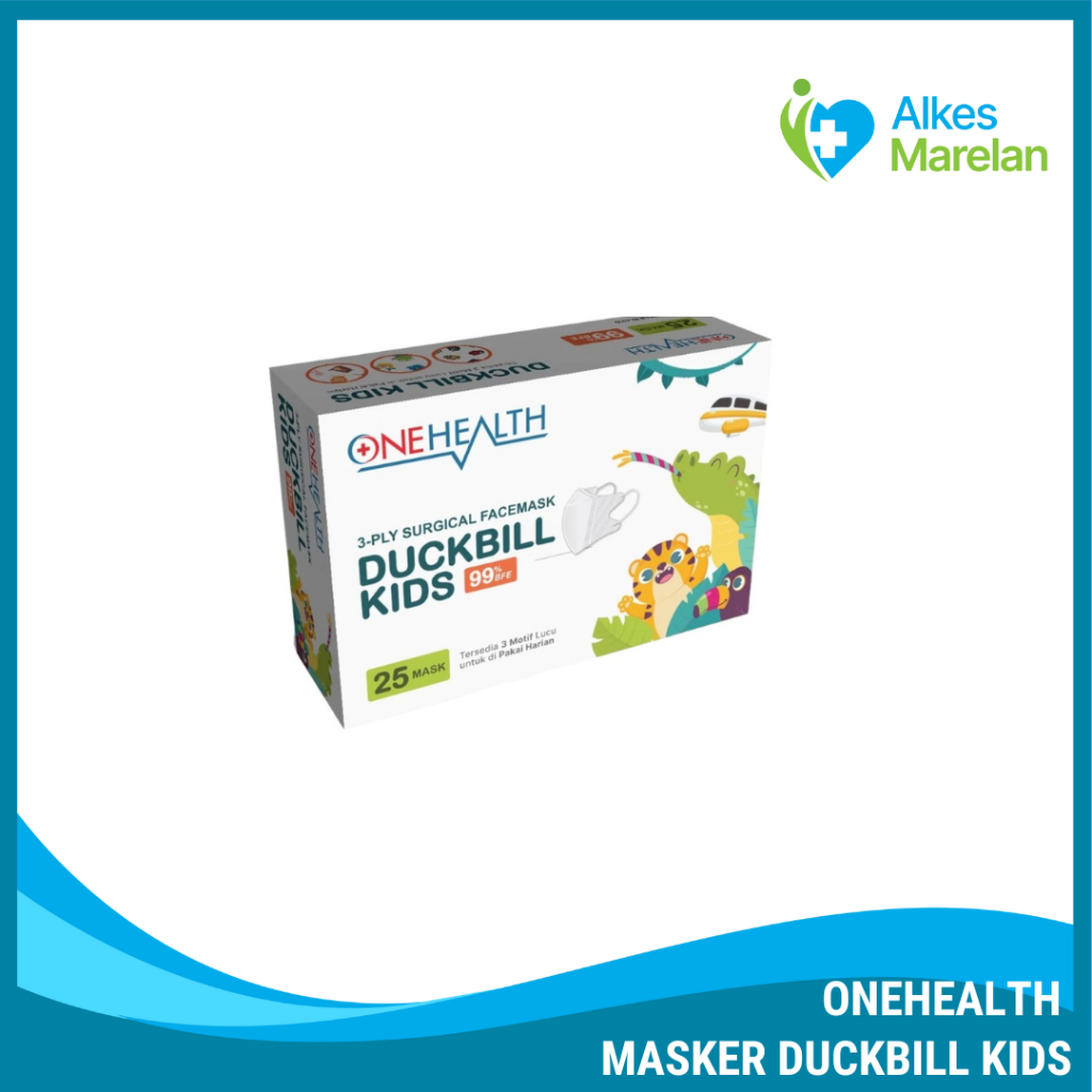 ONEHEALTH - Masker Duckbill Anak OneHealth isi 25pcs / Masker Medis One Health 25