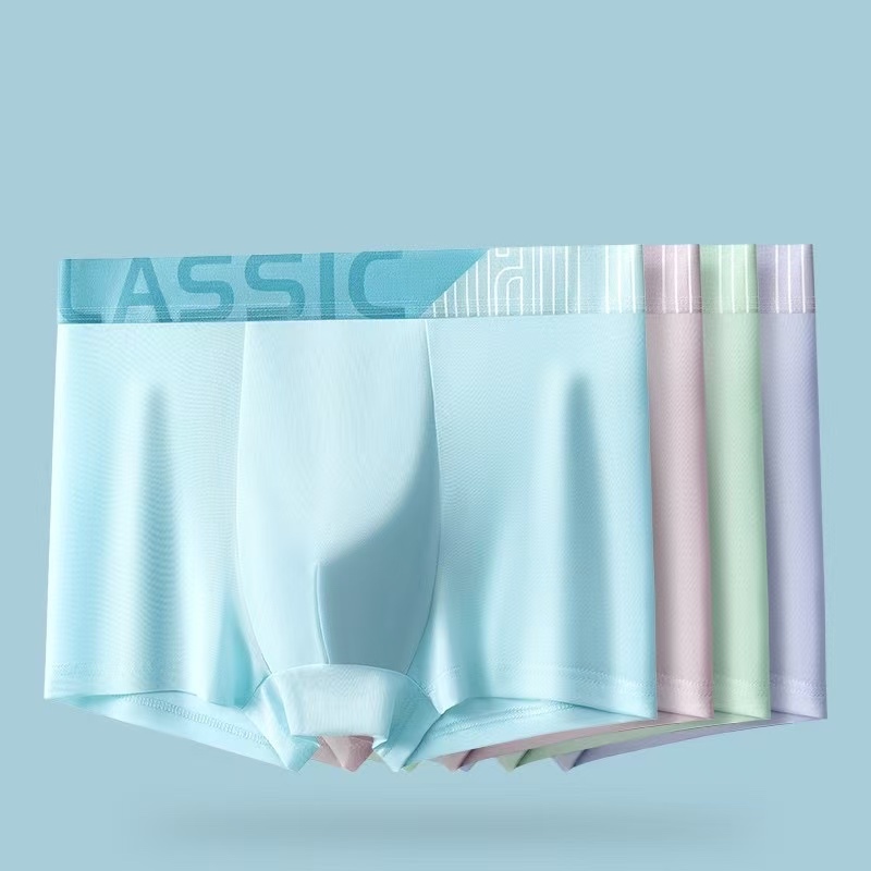 5pcs Boxer Pria Solid Color Men Underware Celana Dalam Pria