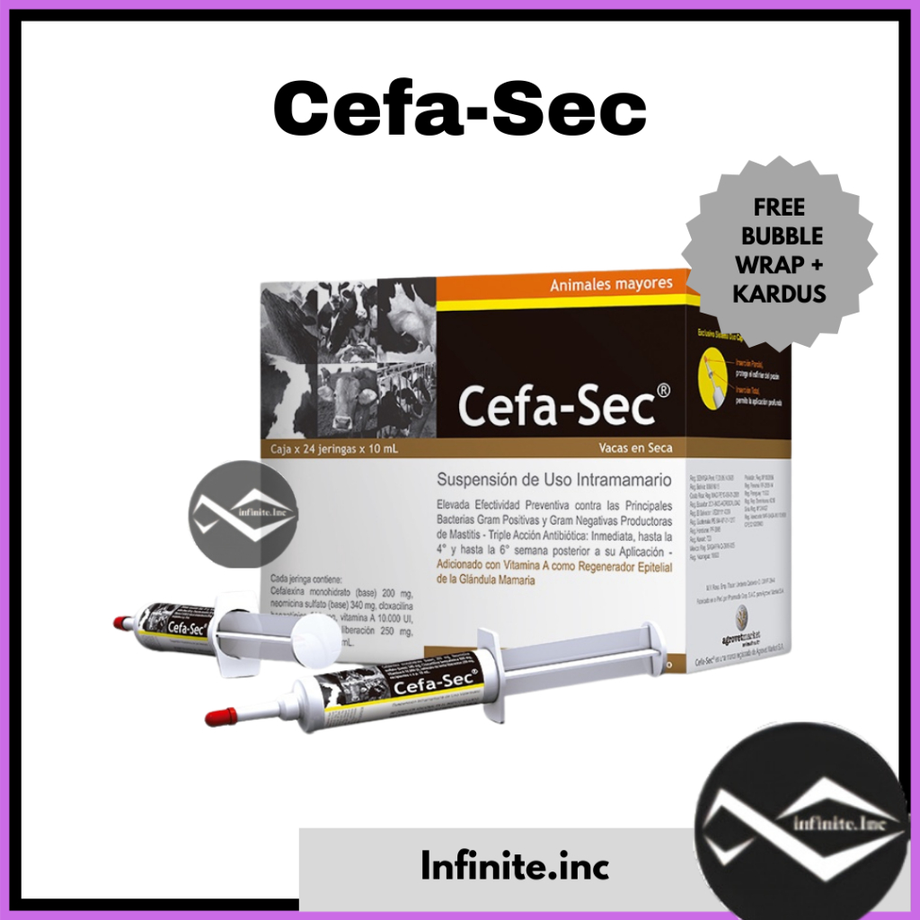 Cefa-sec 10ml Obat Mastitis Masa kering Cefasec 10 ml mirip Depolac Cloxa Ben