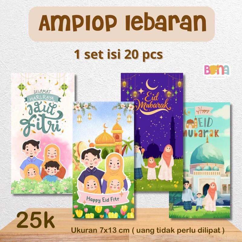 PROMO 2.2 AMPLOP LEBARAN || PUSAT GROSIR BUKET, ULANG TAHUN, HAMPERS DAN SOUVENIR || ULTAH ANAK || C