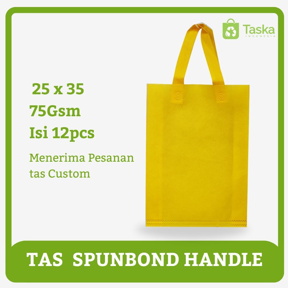 

Tas press spunbond tali 25 x 35 ( warna kuning ) Rp.1,700/pcs