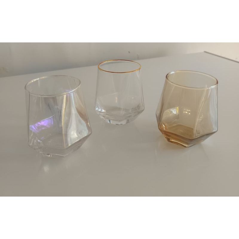 gelas kaca aesthetick model crystal kaca