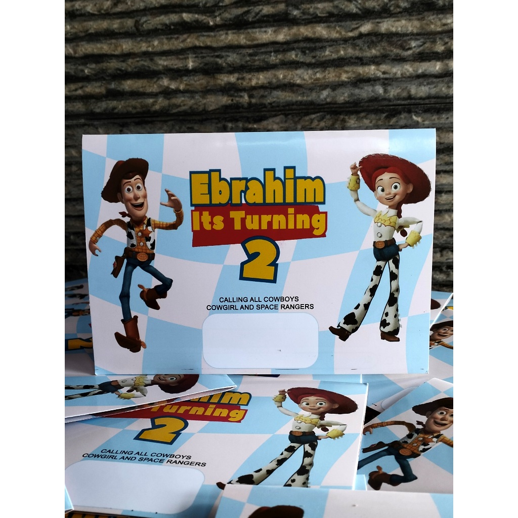Undangan Ulang Tahun Pop 3D Unik Tema Toy Story