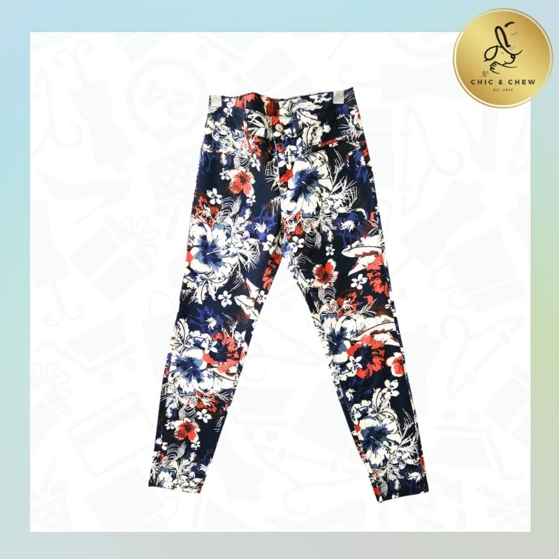 Celana panjang denim wanita | Flower Pants ZARA | ZARA Basic Denim Pants
