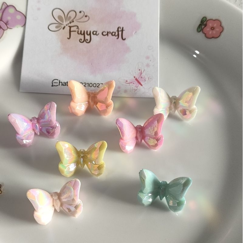 manik/mute kupu terbang 3D kilap AB(ECER)