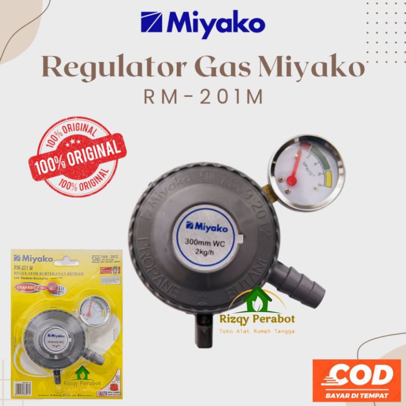 Regulator Gas Miyako Meter Murah/ MIYAKO REGULATOR GAS RM-201M/MIYAKO GAS REGULATOR METER RM-201 M/ 