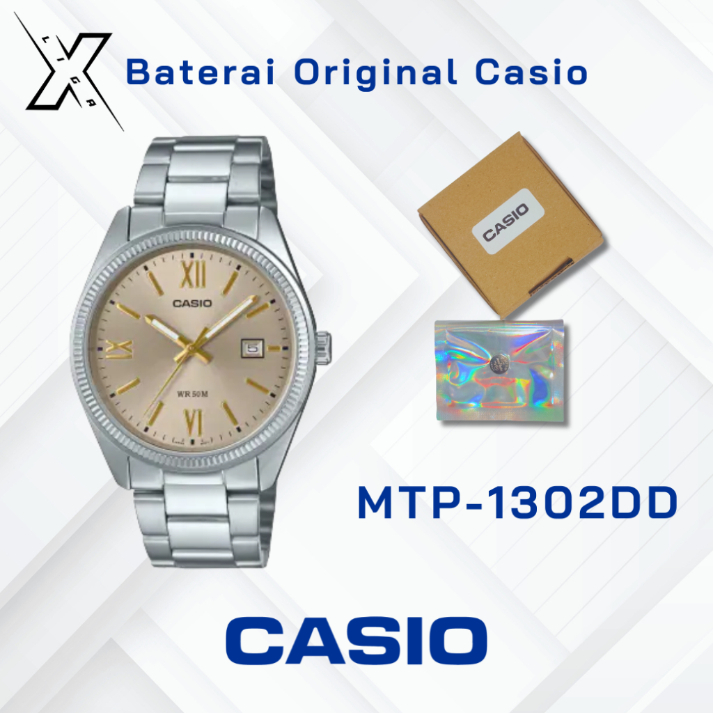 Baterai Jam Tangan Casio MTP-1302DD Original