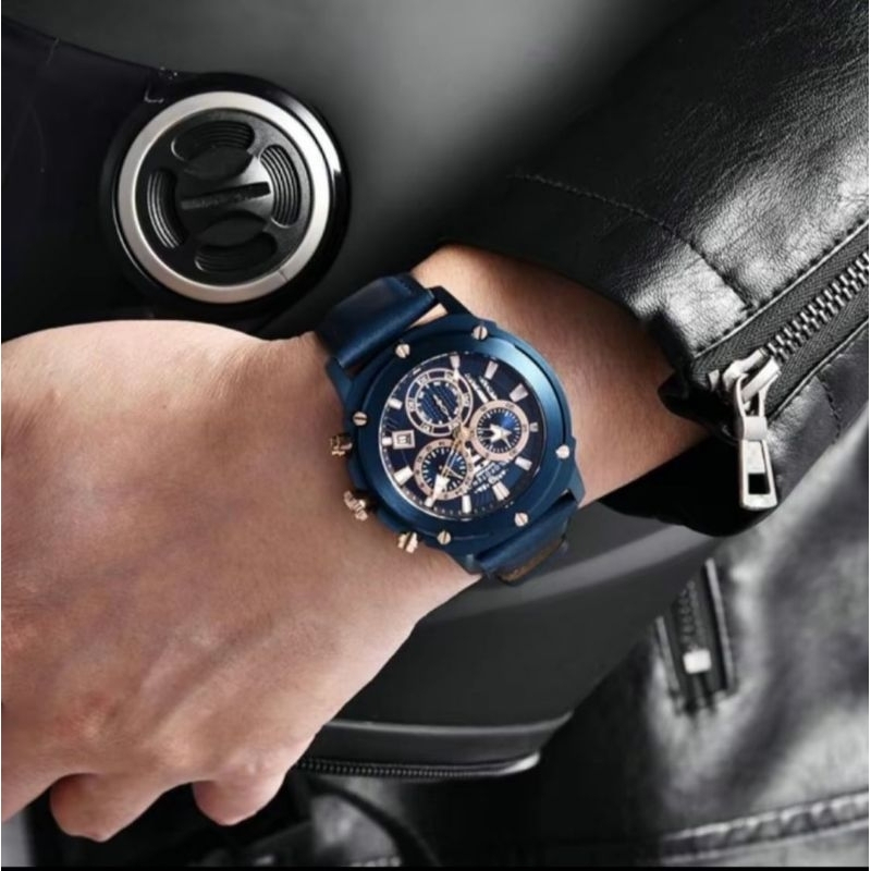 JAM TANGAN PRIA LEATHER LOFOTEN CHRONO NEW EDITON