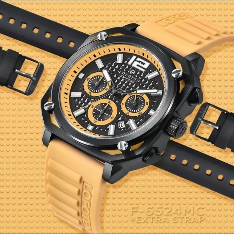 JAM TANGAN PRIA LOFOTEN RUBBER STRAP CHRONOGRAPH