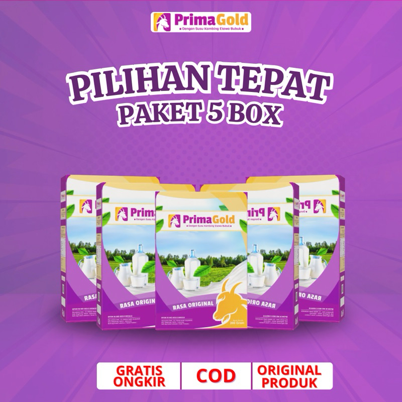 

SUSU PRIMAGOLD 5 Box Susu Kambing Etawa 200g