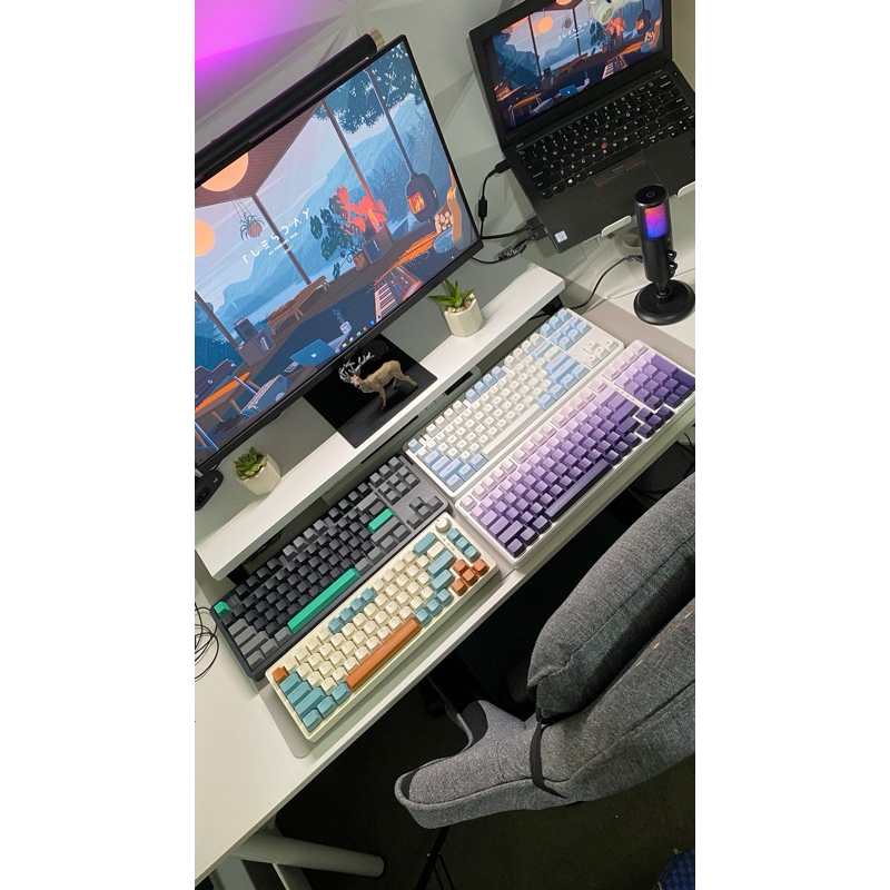 FURYCUBE ZT99 Keyboard Mekanik 100% Layout Grey Side Printed Hot Swappable RGB