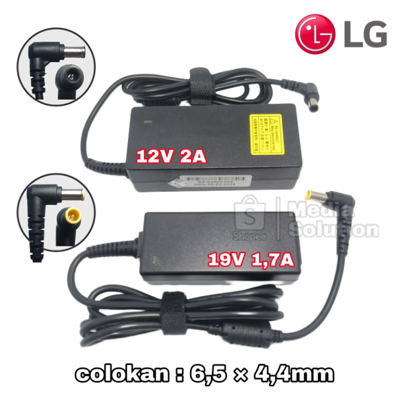 Adaptor Laptop LG, Charger Laptop LG 12V-2A, 19V-1,7A (colokan: 6,5×4,4mm)