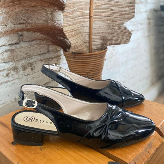 sepatu sandal flatshoes wanita pita dasi tali belakang sol tali empuk casual