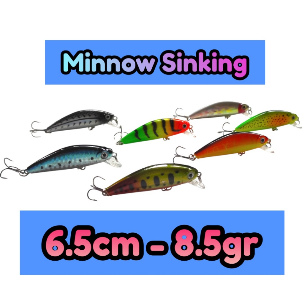 Umpan Mancing Minnow 6.5cm 8.5gr Minnow Sinking