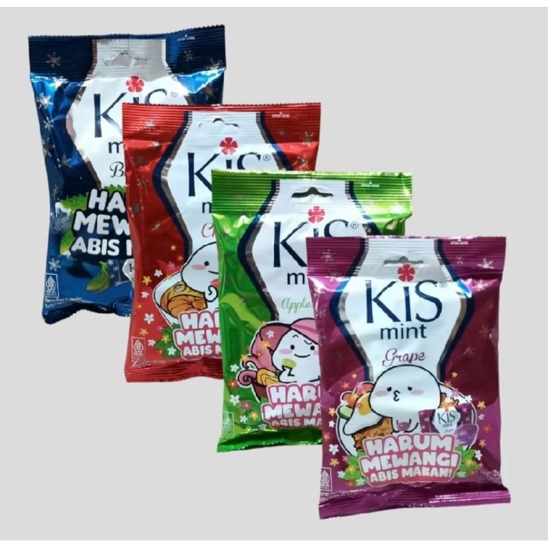 

PERMEN KIS MINT 125gr || Aplepeach,Grape,Cherry,Barley