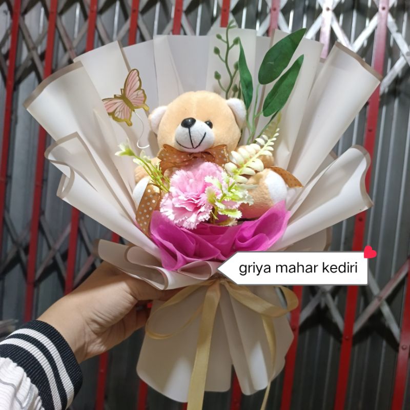 buket boneka | bucket cewek | bouquet ulang tahun kecil (gratis packing)