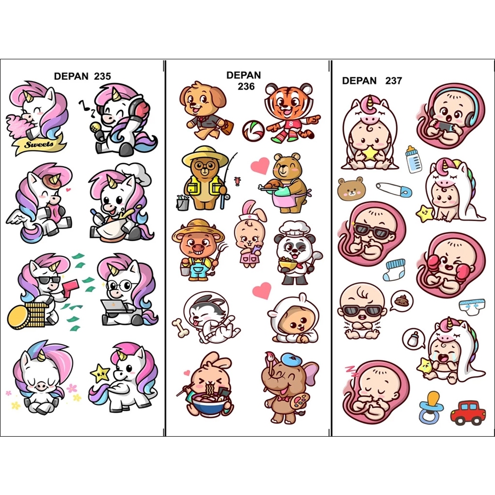 

Edible Creation , Edible Stamp 235-243 Ukuran 9x20