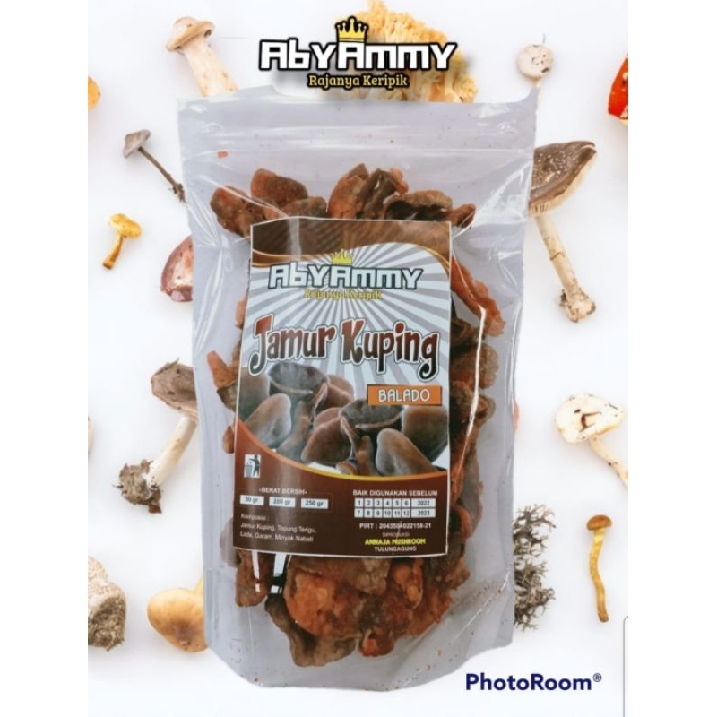 

Kripik Jamur Kuping 250gr rasa balado