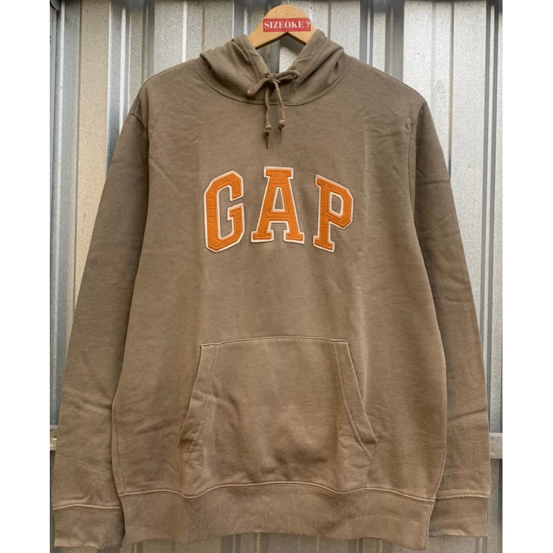 HOODIE GAP CREAM TULISAN OREN