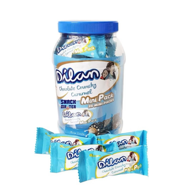 

DILAN Toples Mini Pack Wafer Chocolate Caramel isi 25 pcs