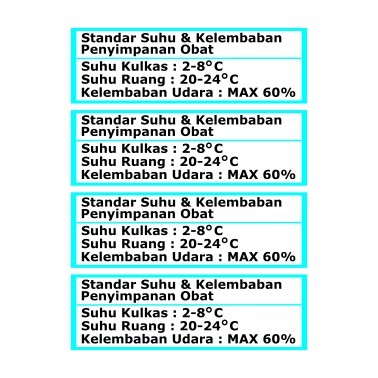 

Stiker Standar Suhu Penyimpanan Obat Stiker Suhu Penyimpanan Obat