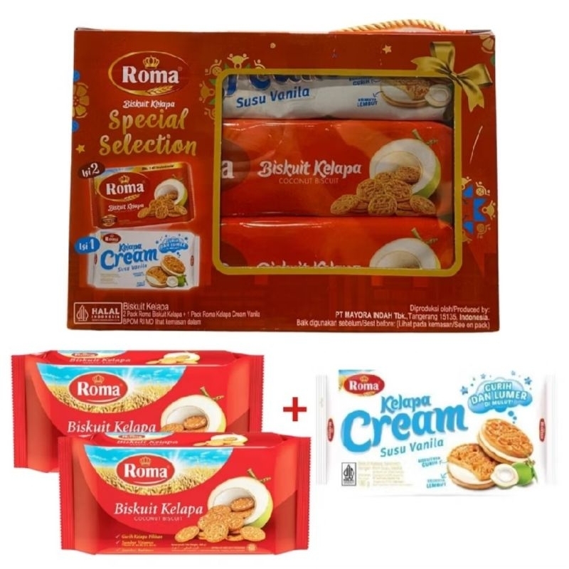 

Roma Kelapa Biskuit Wafer Festive Box 774 gr / biskuit roma wafer
