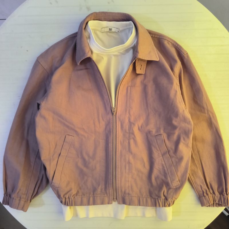 UNIQLO U Work Zip-Up Blouson Purple Jacket Men