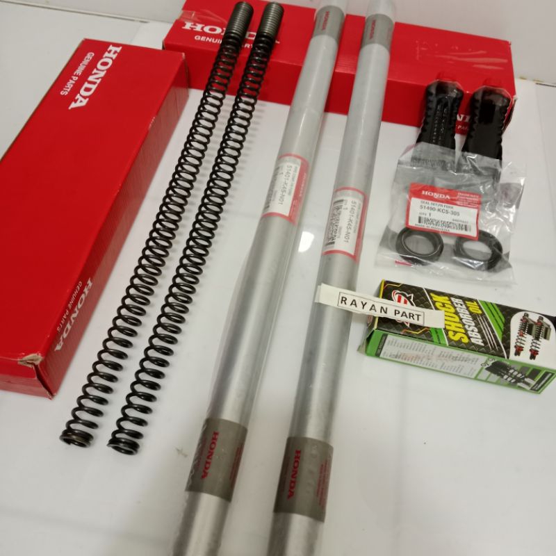 Paket lengkap As shock depan K45 honda CB 150R Led CBR150 Led sok+per+seal+oli Ahm