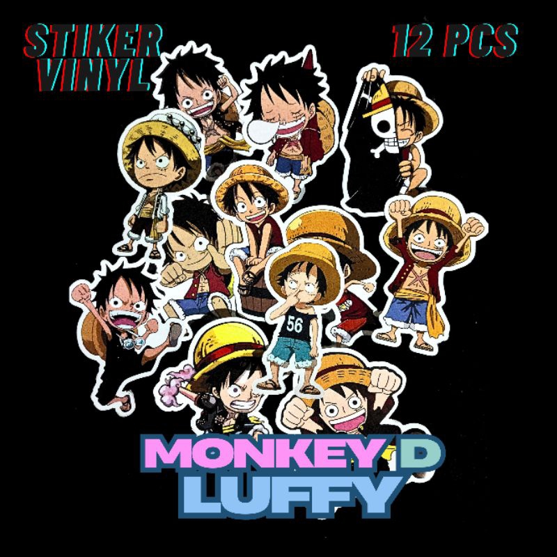 

sticker monkey d luffy/ mugiwara/ onepiece/ nakama/ stiker vinyl anti air