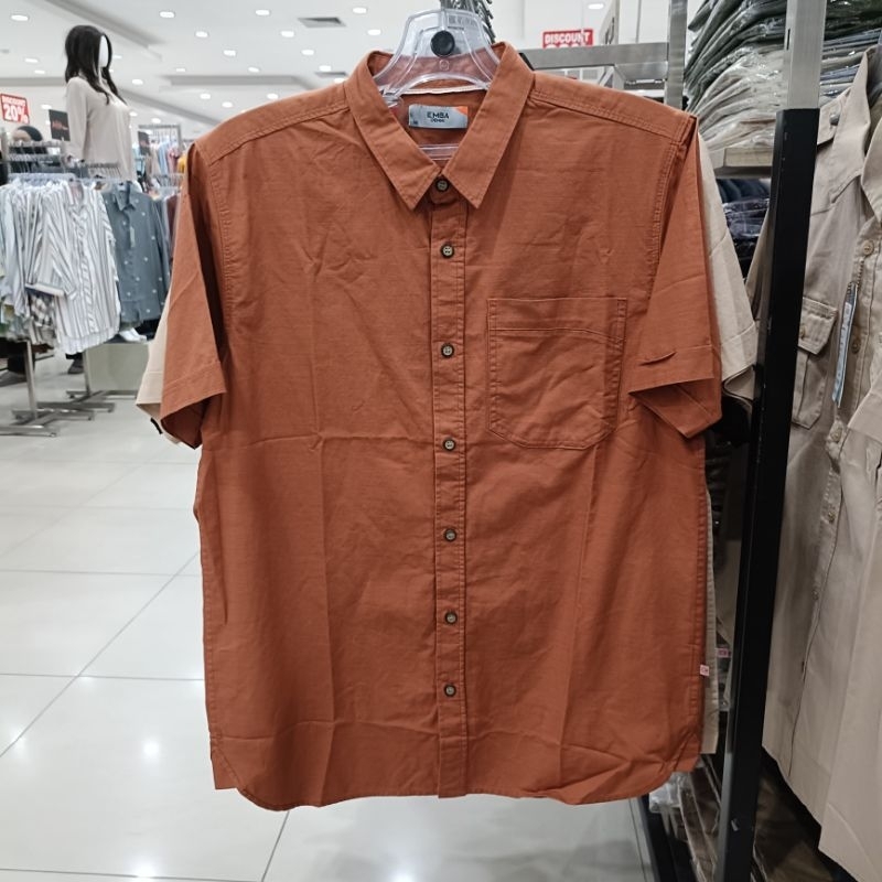 emba kemeja polos lengan pendek pria new arrival original