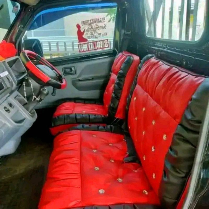 Sarung jok / Cover jok untuk mobil pickup ( New Carry / Carry Tayo ) Model sofa kancing