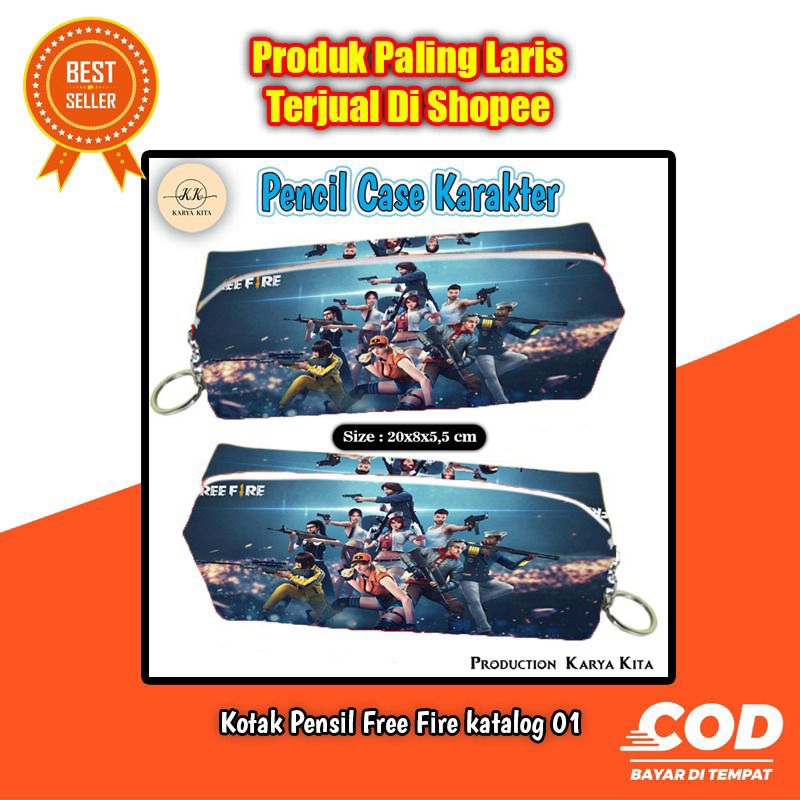 

Tempat pensil multifungsi karakter, tempat pensil multifungsi anak gambar free fire 02/Tempat pensil anime