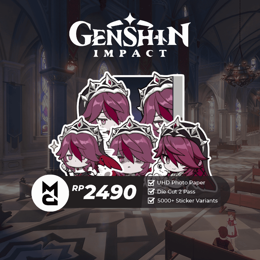 

Sticker Genshin Impact Rosaria Sticker Anime Aesthetic Lucu Sticker Helm Laptop Motor Hp
