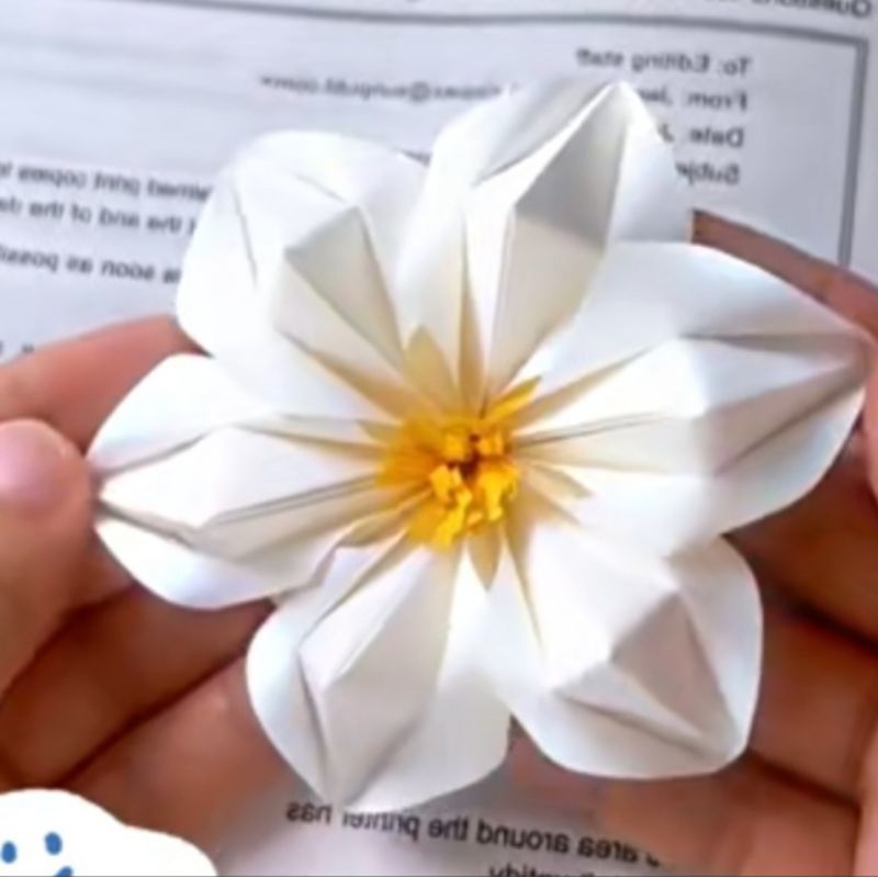 

origami bunga GARDENIA