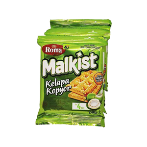 

[1 PACK ISI 10] ROMA CRACKERS MALKIST KELAPA KOPYOR PACK 25GRAM