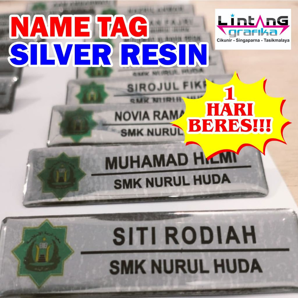 

Name Tag PAPAN NAMA DADA Silver Resin MAGNET KUNINGAN SEKOLAH PEGAWAI NEGERI DOKTER BIDAN