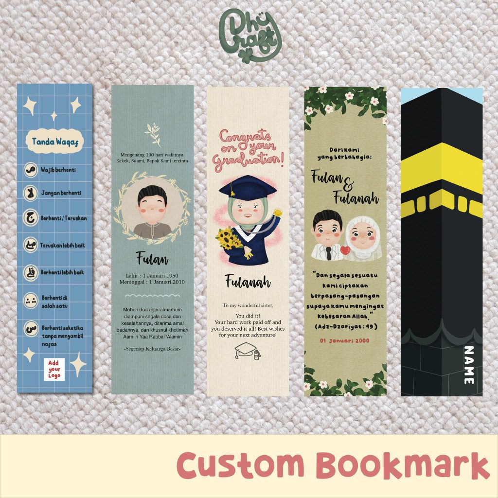 

Custom Bookmark // Pembatas Buku // Pembatas Alquran | Dhycraft