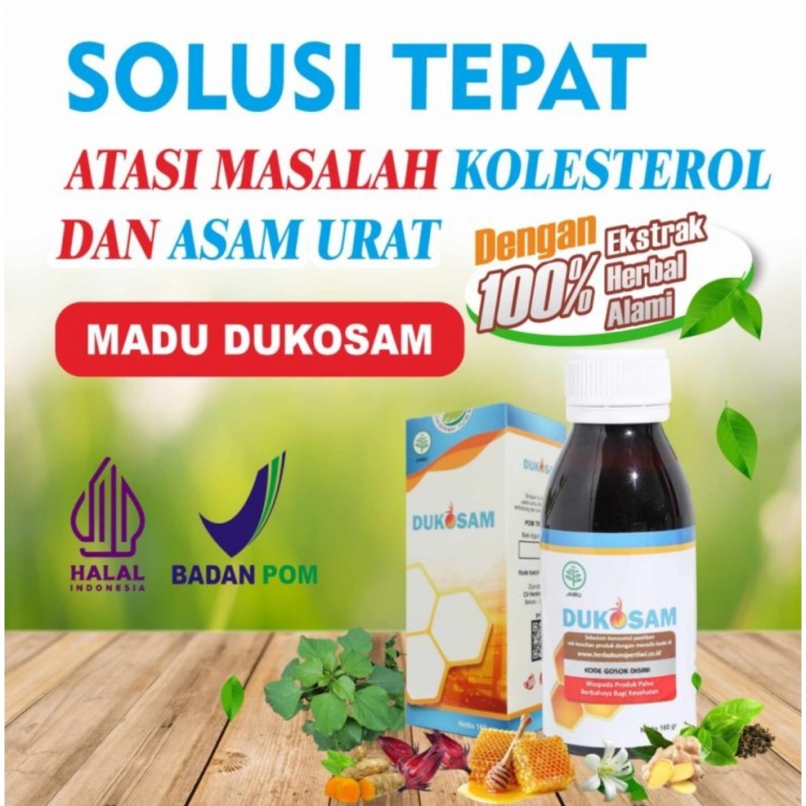 

Madu Dukosam Herbal Original Untuk Mengatasi Asam Urat Pengapuran Tulang Radang Sendi Saraf Kejepit